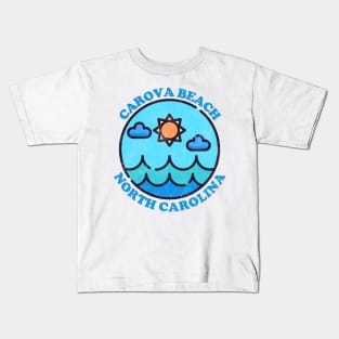 Carova Beach, NC Summertime Vacationing Ocean Skyline Kids T-Shirt